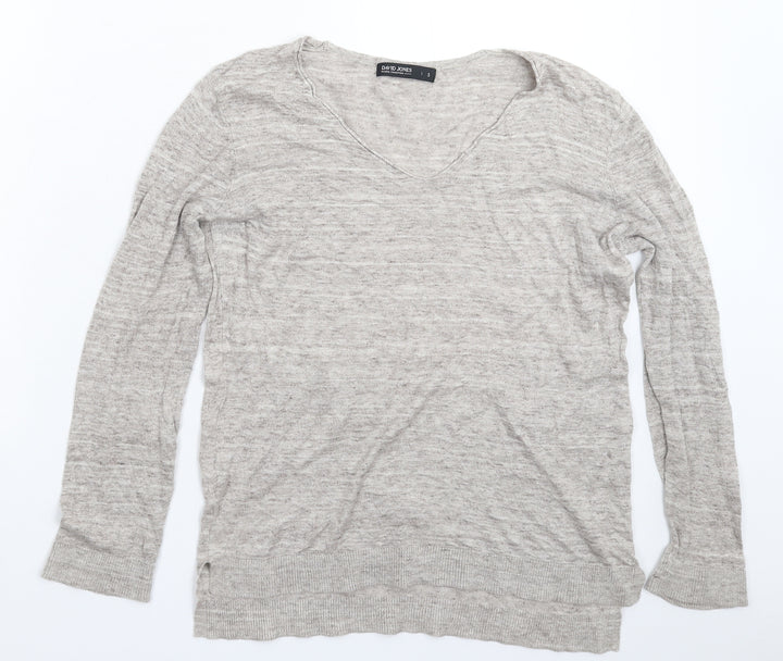 David Jones Womens Grey Knit Pullover Jumper Size S