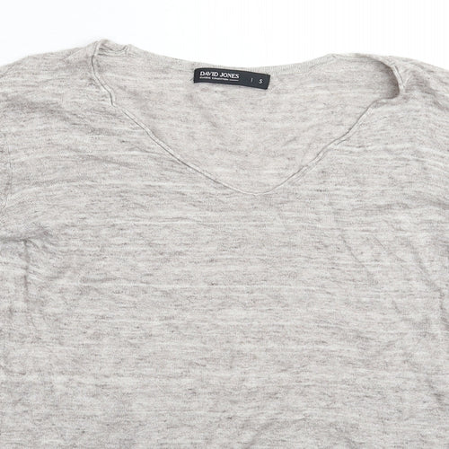 David Jones Womens Grey  Knit Pullover Jumper Size S
