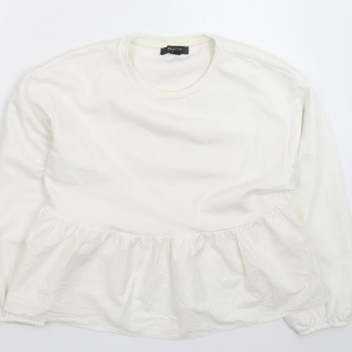 Primark Womens White   Pullover Sweatshirt Size 12