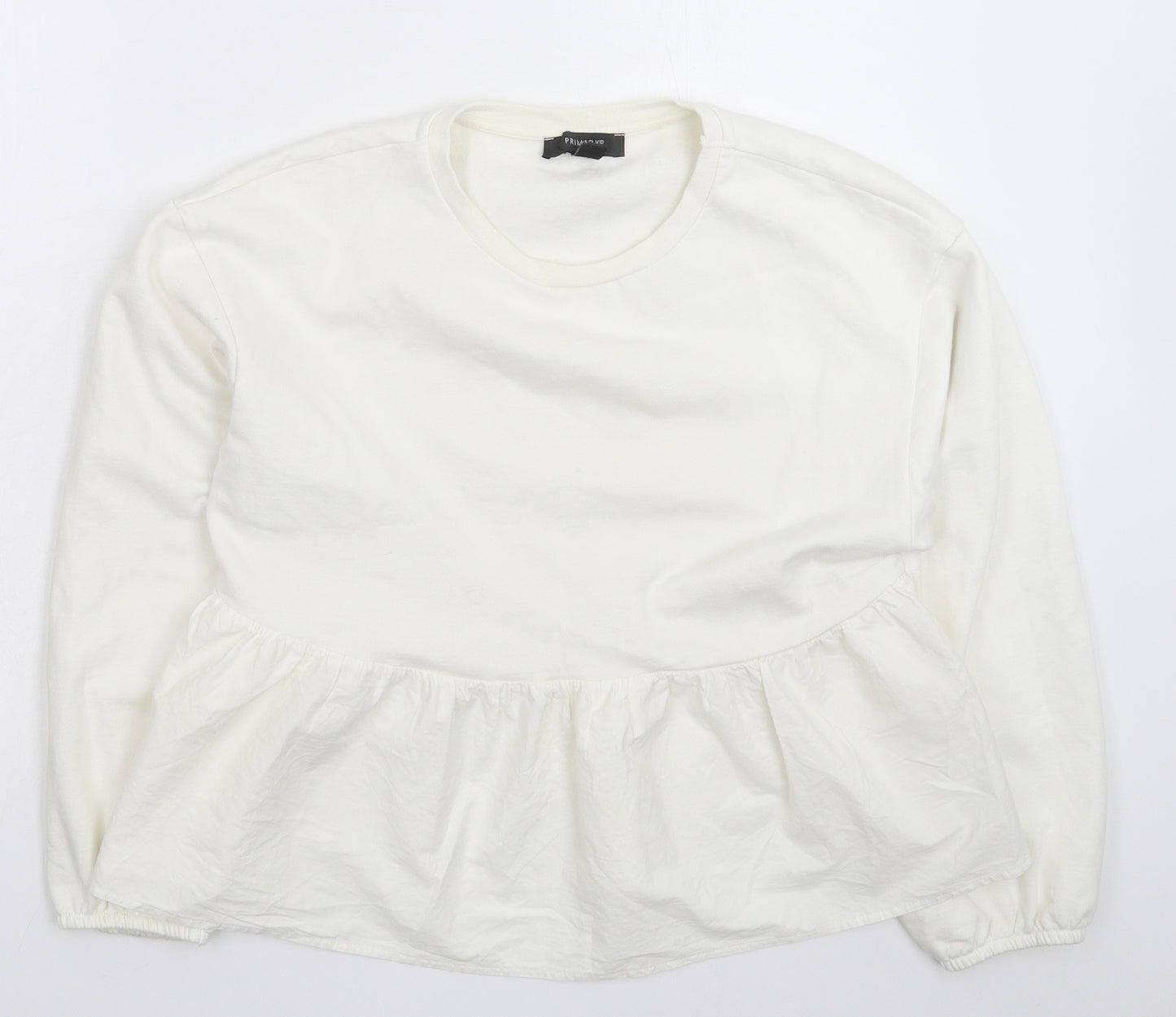 Primark Womens White   Pullover Sweatshirt Size 12