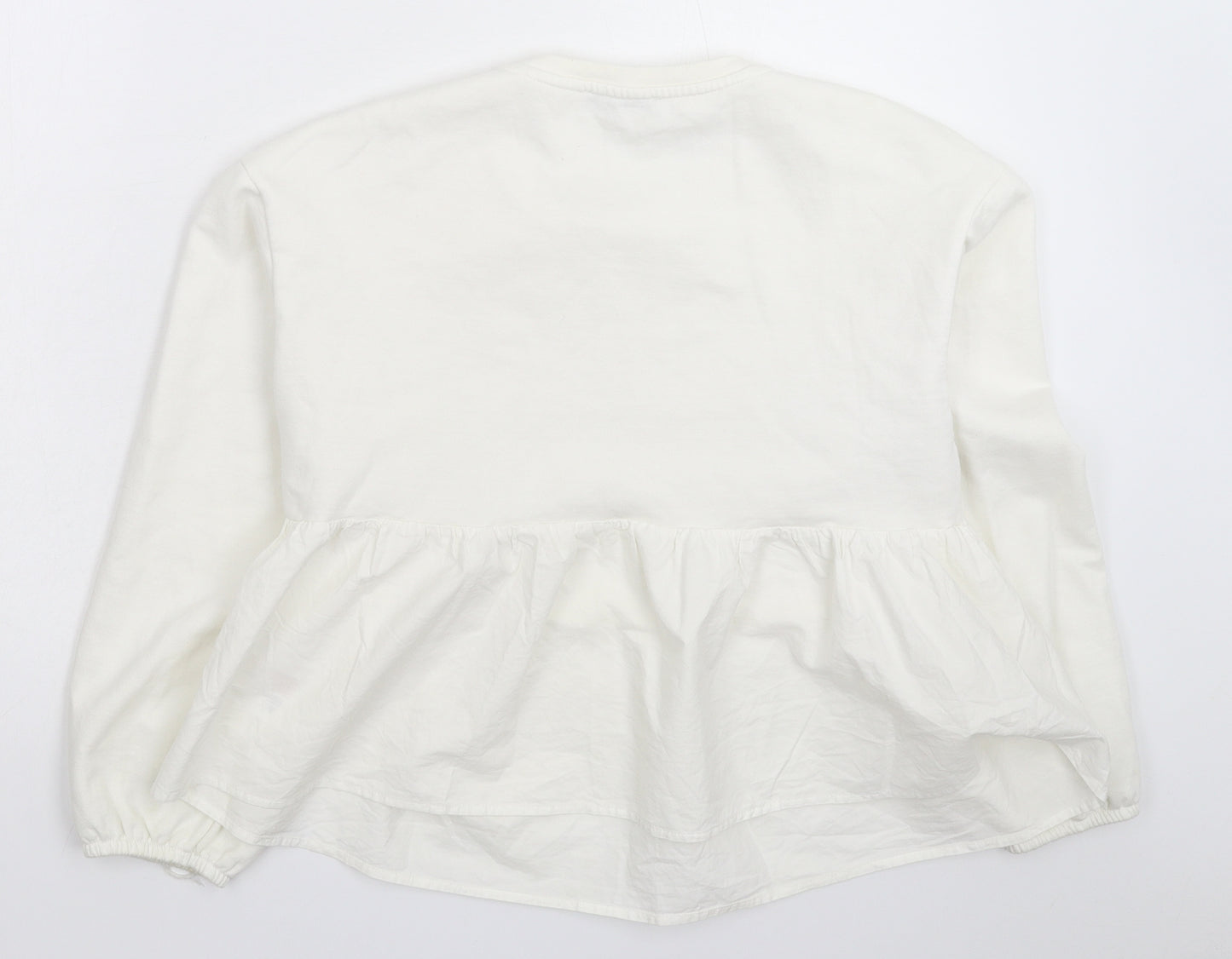 Primark Womens White   Pullover Sweatshirt Size 12