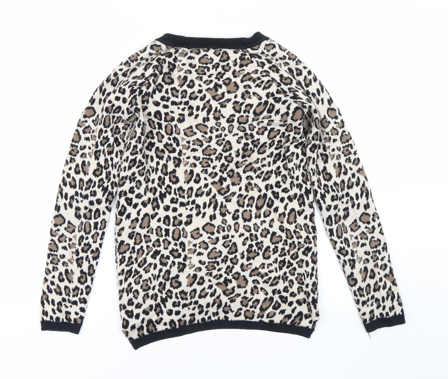 Freespirit Girls Brown Animal Print  Cardigan Jumper Size 11-12 Years