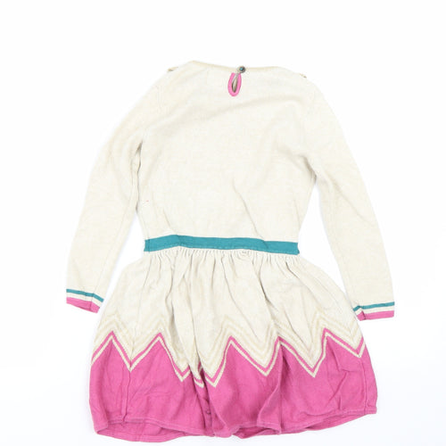 Mini Boden Girls Beige   Jumper Dress  Size 4-5 Years