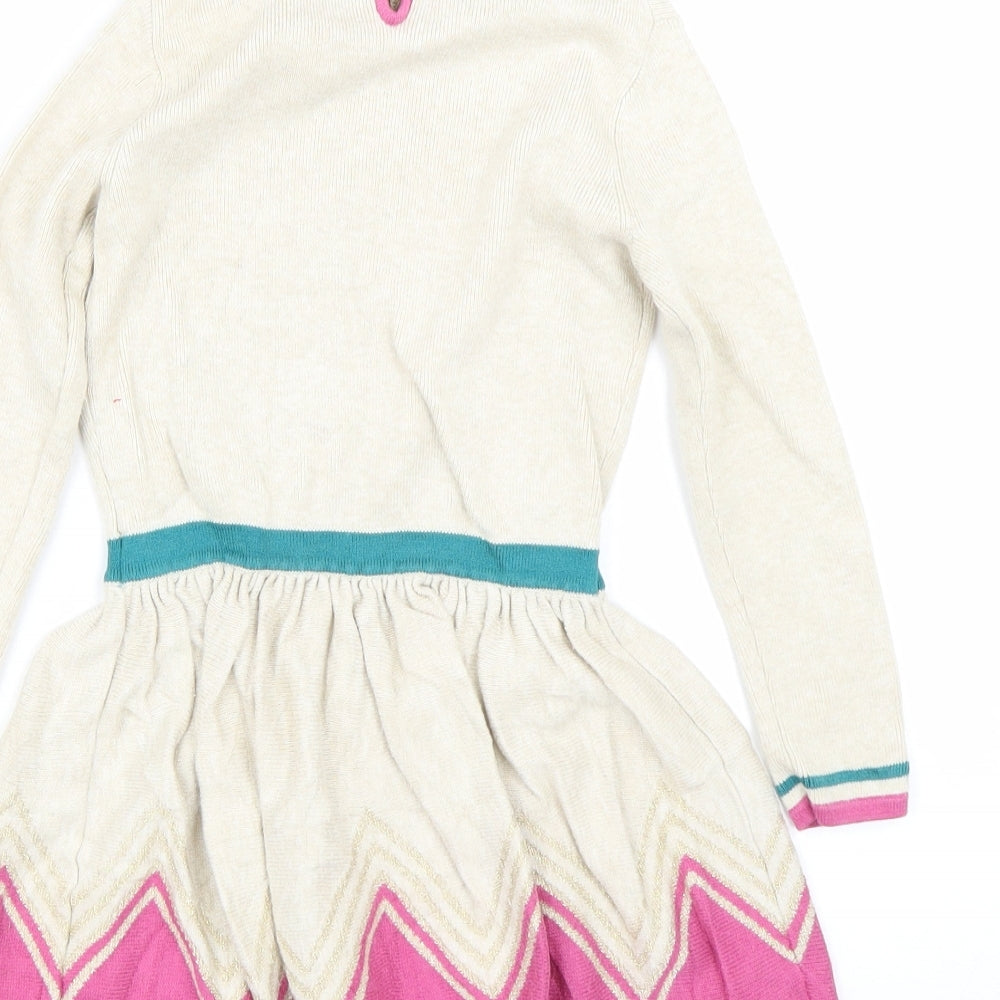 Mini Boden Girls Beige   Jumper Dress  Size 4-5 Years