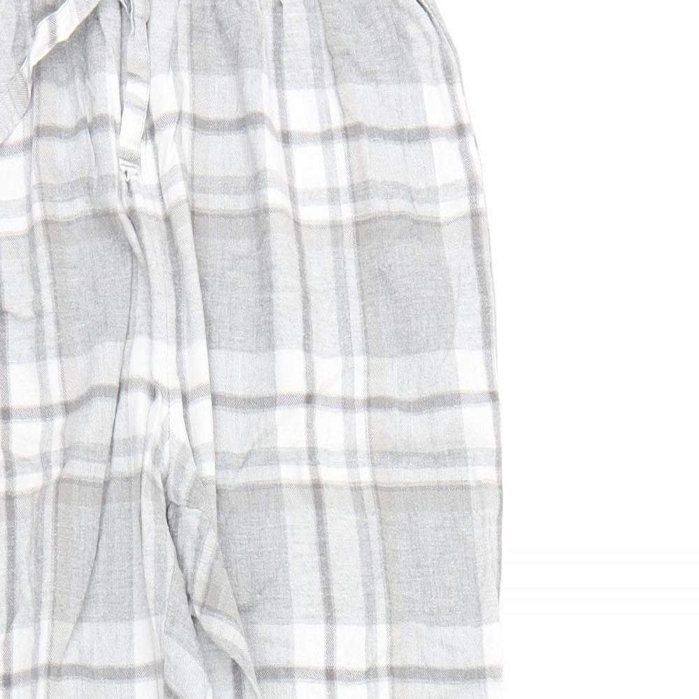 Primark Womens Grey Plaid  Cami Pyjama Pants Size S