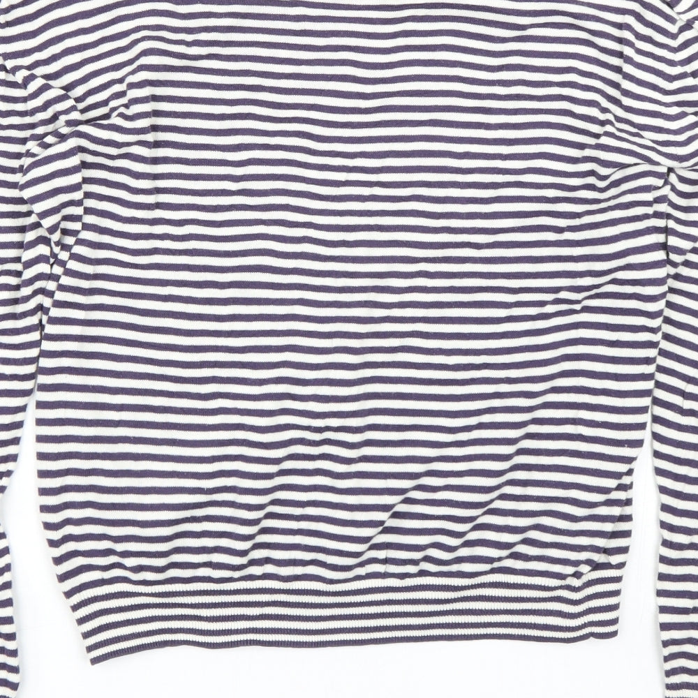 Preworn Womens Blue Striped  Pullover Jumper Size M