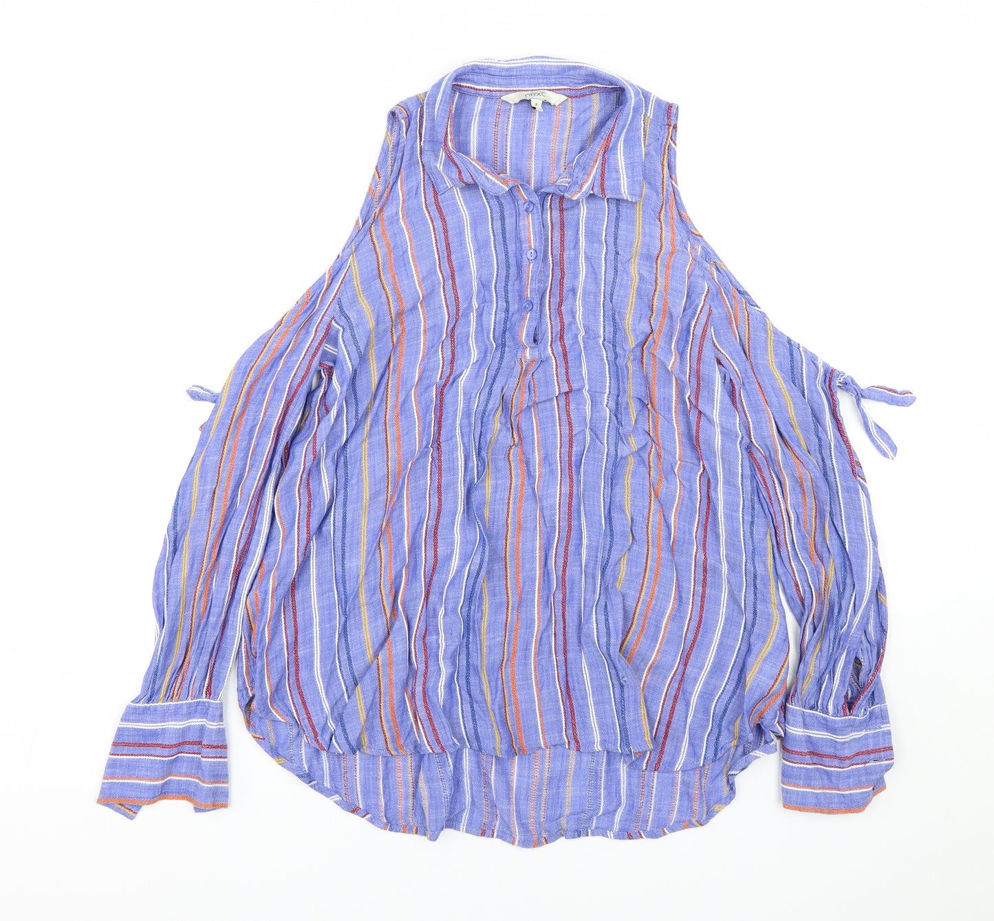 NEXT Womens Blue Striped  Basic Blouse Size 14