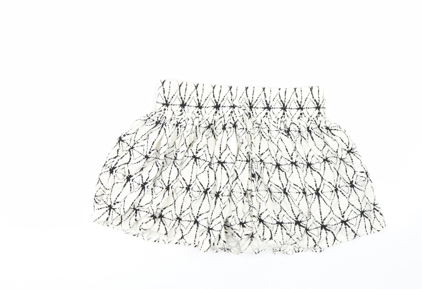 Forever21 Womens White Geometric  Sweat Shorts Size S