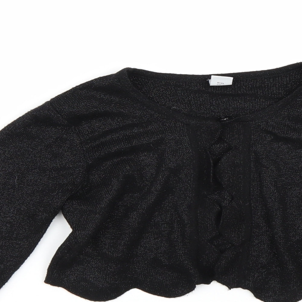 TU Girls Black   Cape Jumper Size 8 Years