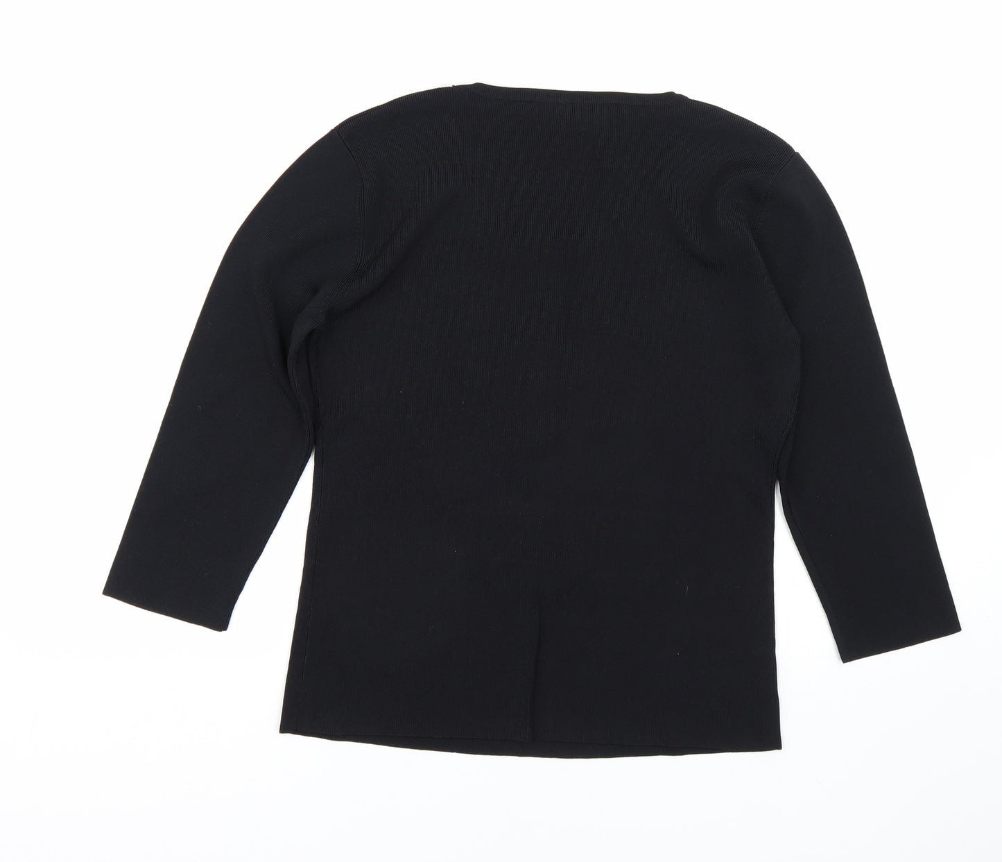 Michelle Nicole Womens Black Floral  Pullover Jumper Size M