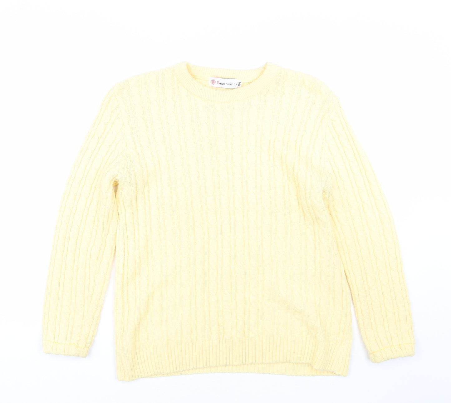 Beaumonde Womens Yellow   Pullover Jumper Size M