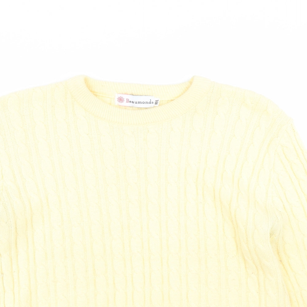 Beaumonde Womens Yellow   Pullover Jumper Size M