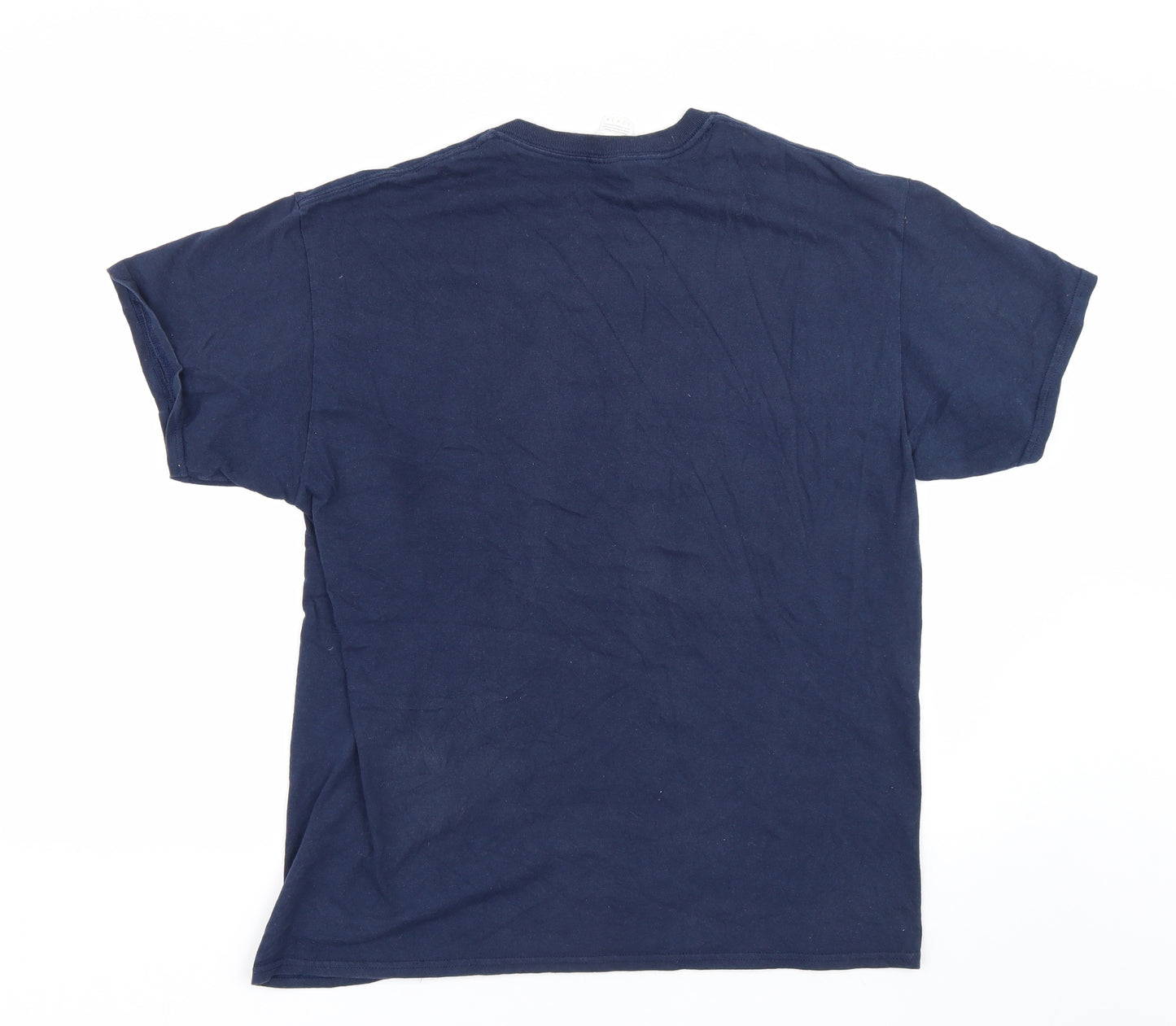 Gildan Mens Blue    T-Shirt Size L