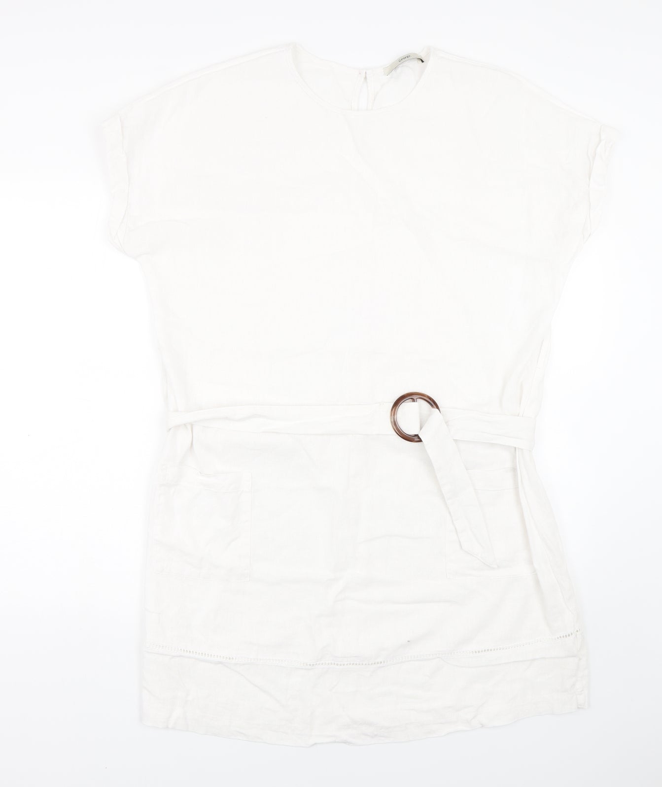 George Womens White   T-Shirt Dress  Size 16