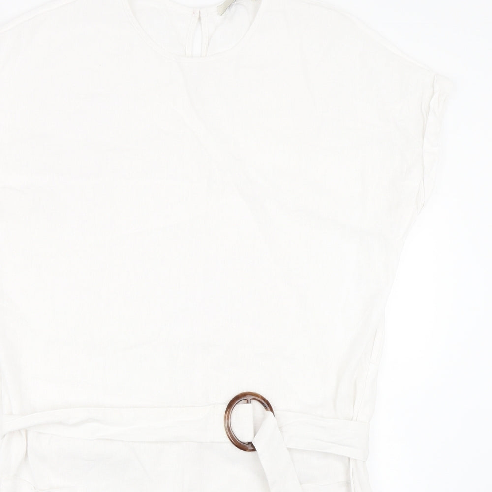 George Womens White   T-Shirt Dress  Size 16