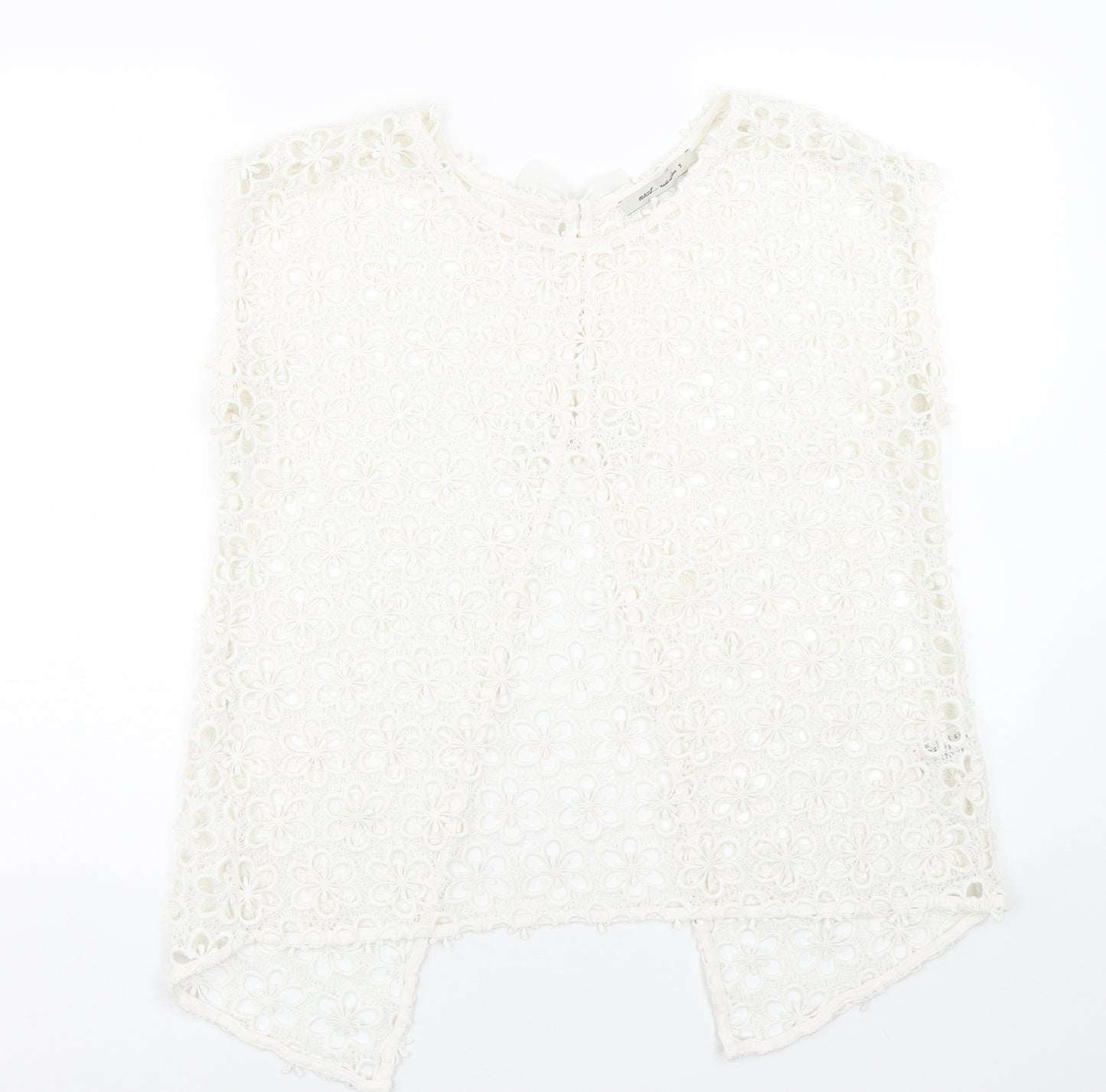 NEXT Womens White Floral  Basic T-Shirt Size 14