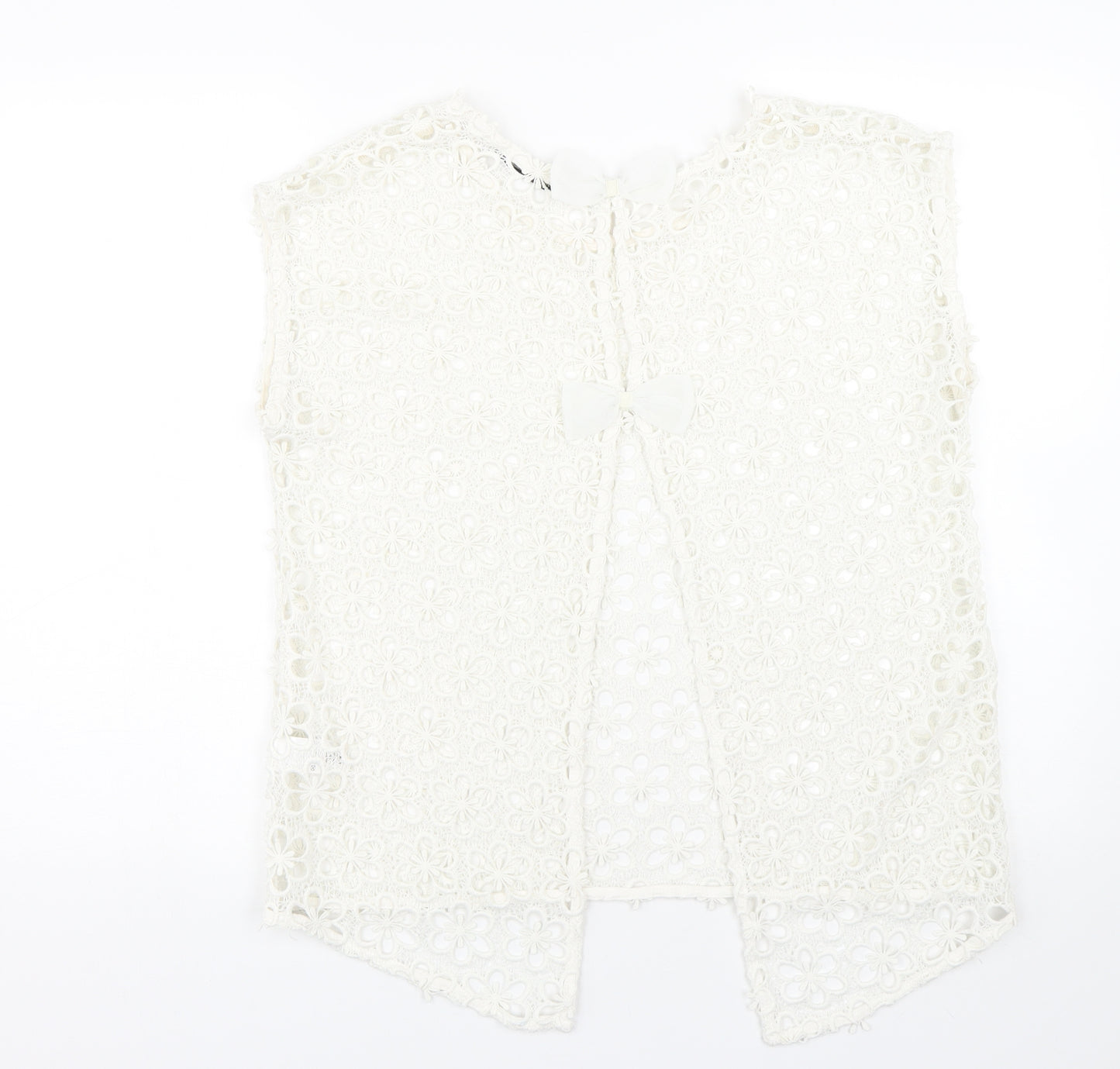 NEXT Womens White Floral  Basic T-Shirt Size 14