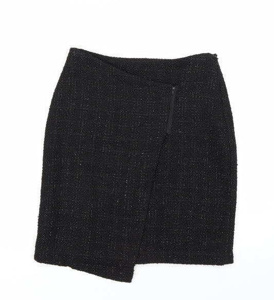 Front view of AX Paris women’s black bandage skirt, size UK 10