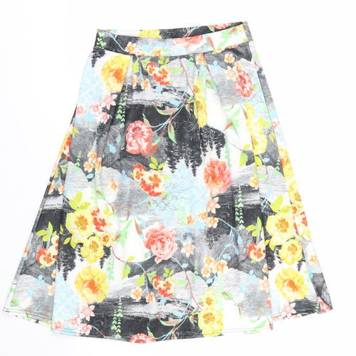 Body coren Womens Multicoloured Floral  Flare Skirt Size 12