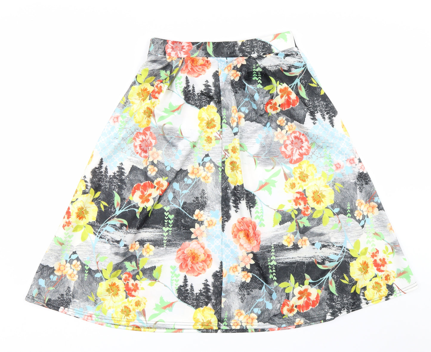 Body coren Womens Multicoloured Floral  Flare Skirt Size 12