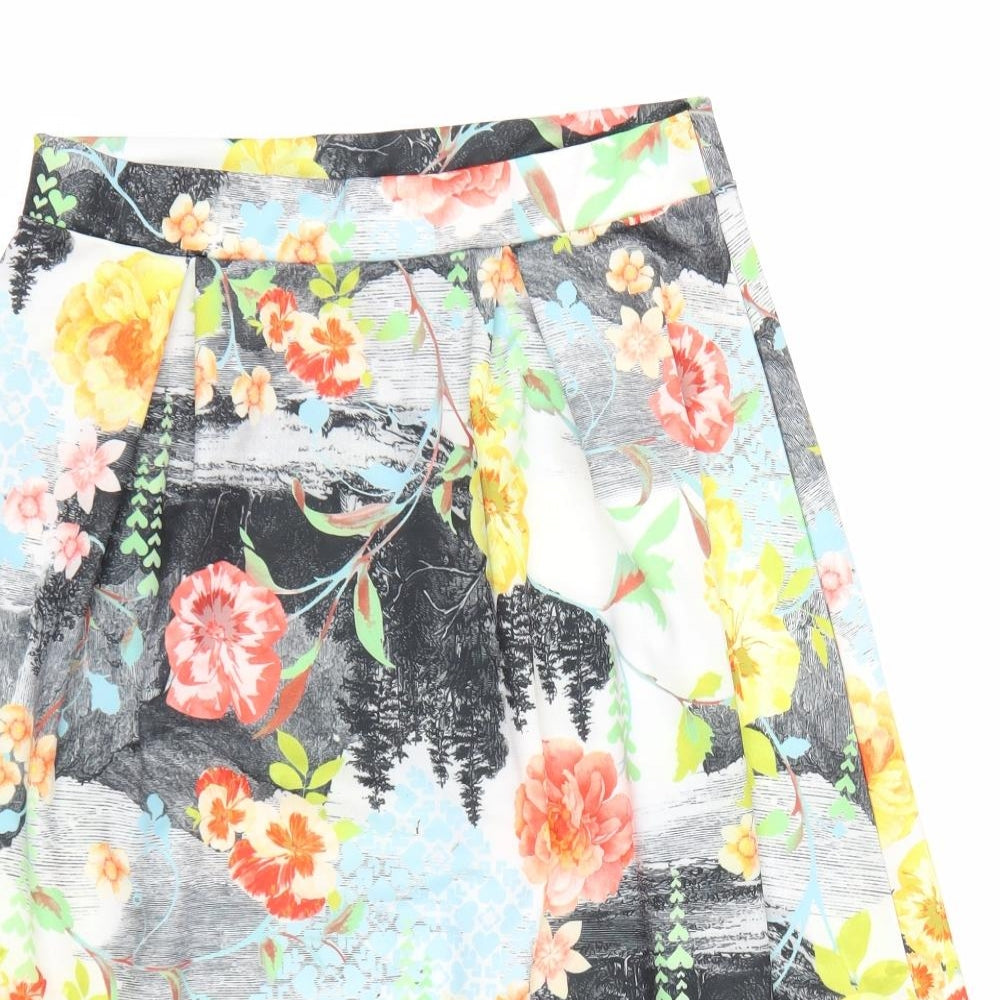 Body coren Womens Multicoloured Floral  Flare Skirt Size 12