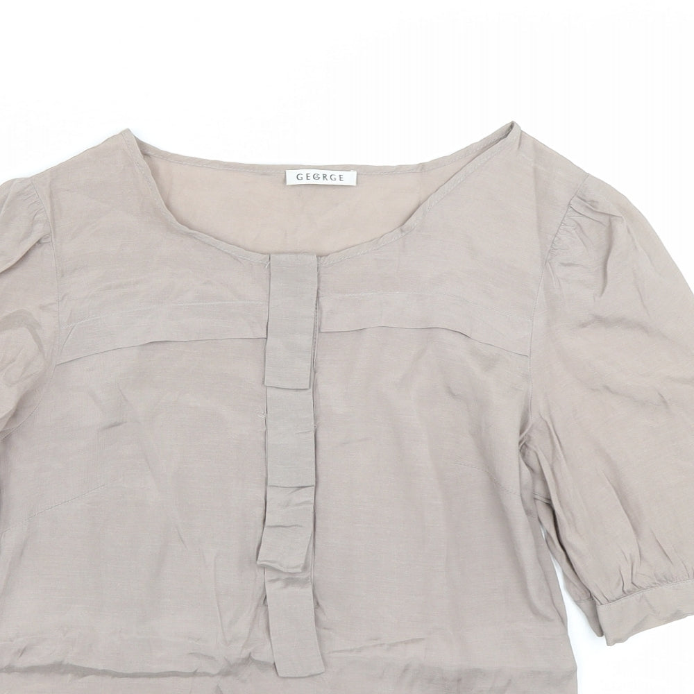George Womens Brown   Basic Blouse Size 12