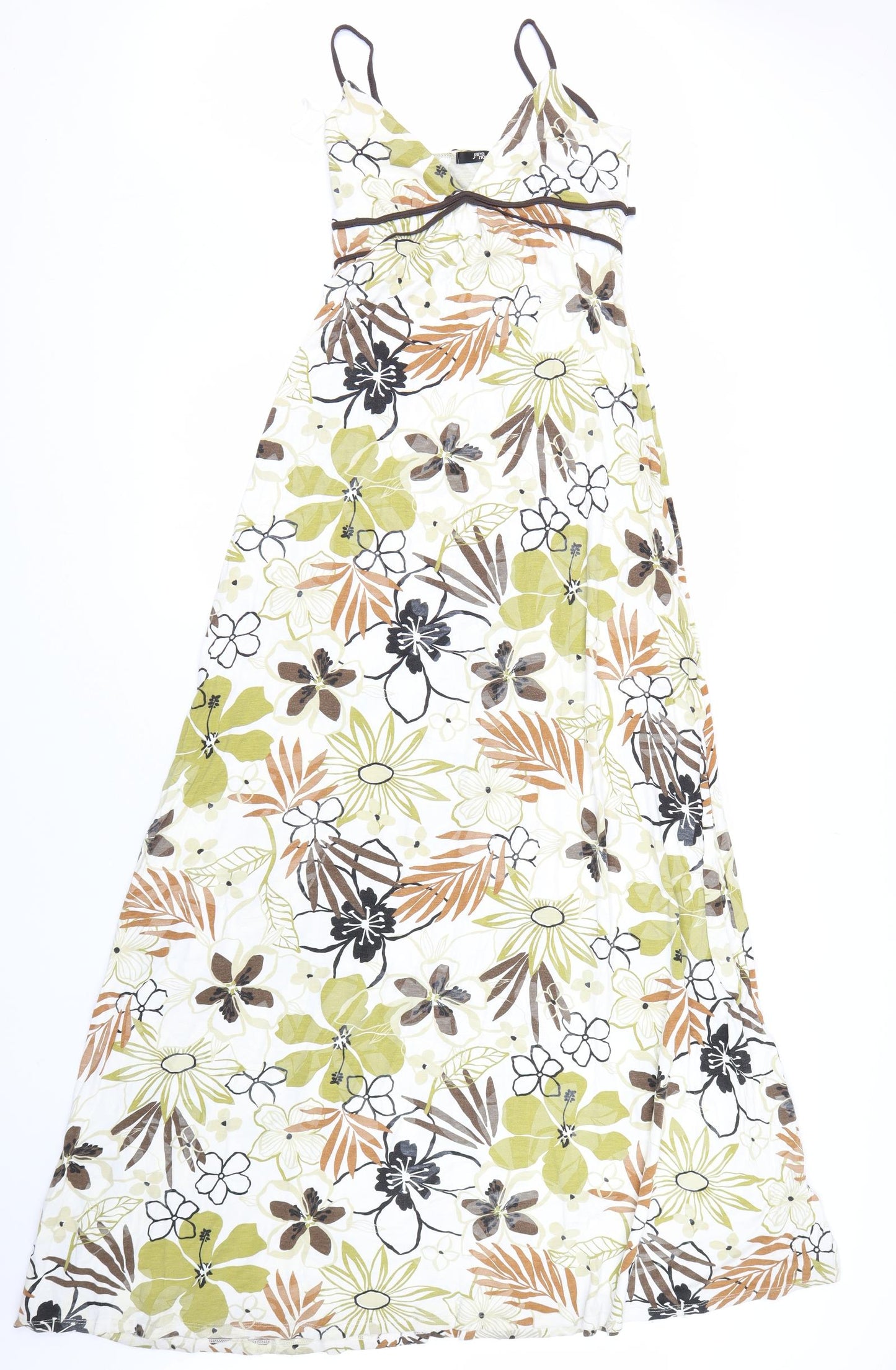 Jane Norman Womens White Floral  Tank Dress  Size 10
