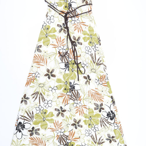 Jane Norman Womens White Floral  Tank Dress  Size 10