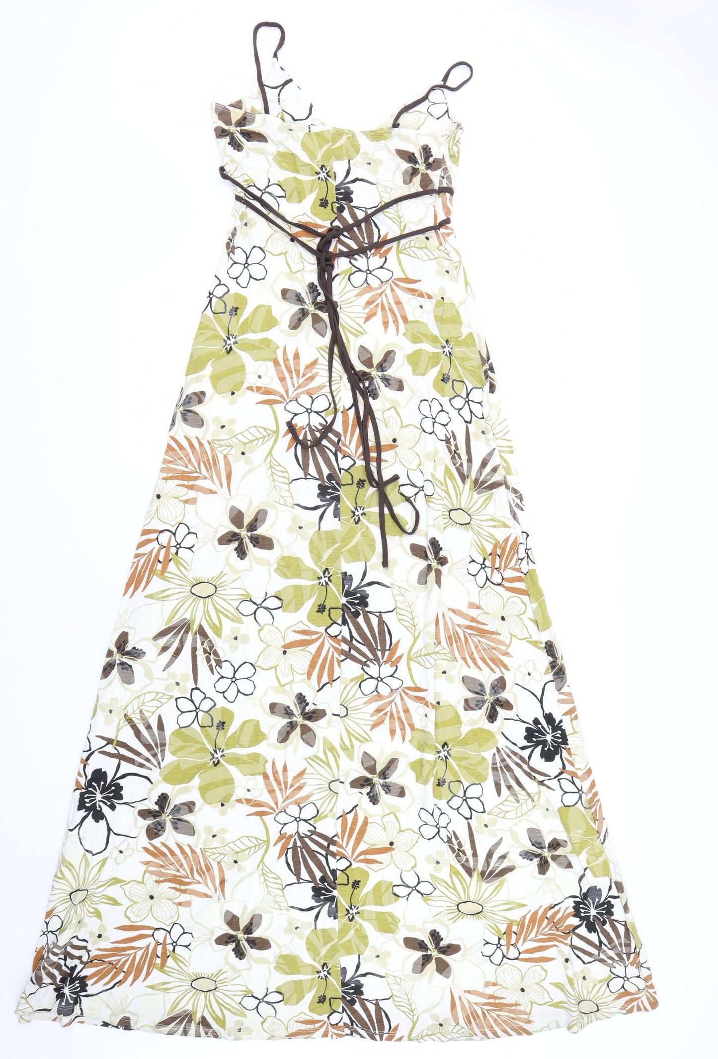 Jane Norman Womens White Floral  Tank Dress  Size 10