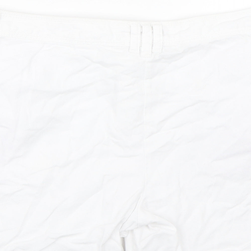 George Womens White   Paperbag Shorts Size 14