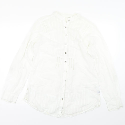 Preworn Womens White   Basic Button-Up Size 12