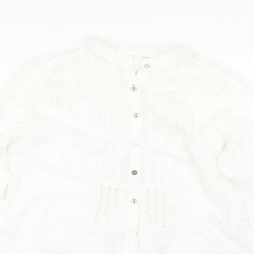 Preworn Womens White   Basic Button-Up Size 12