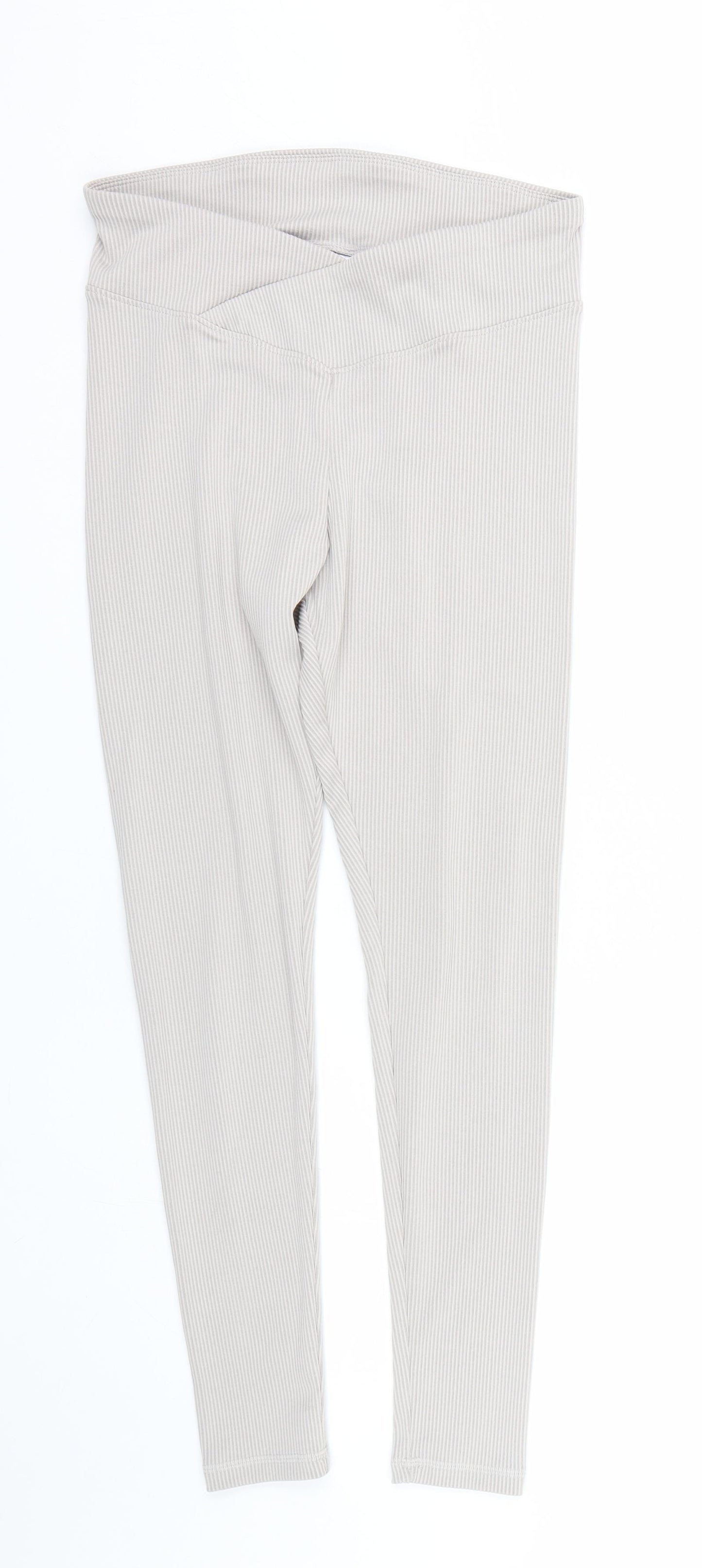 H&M Womens Beige   Capri Leggings Size M L26 in