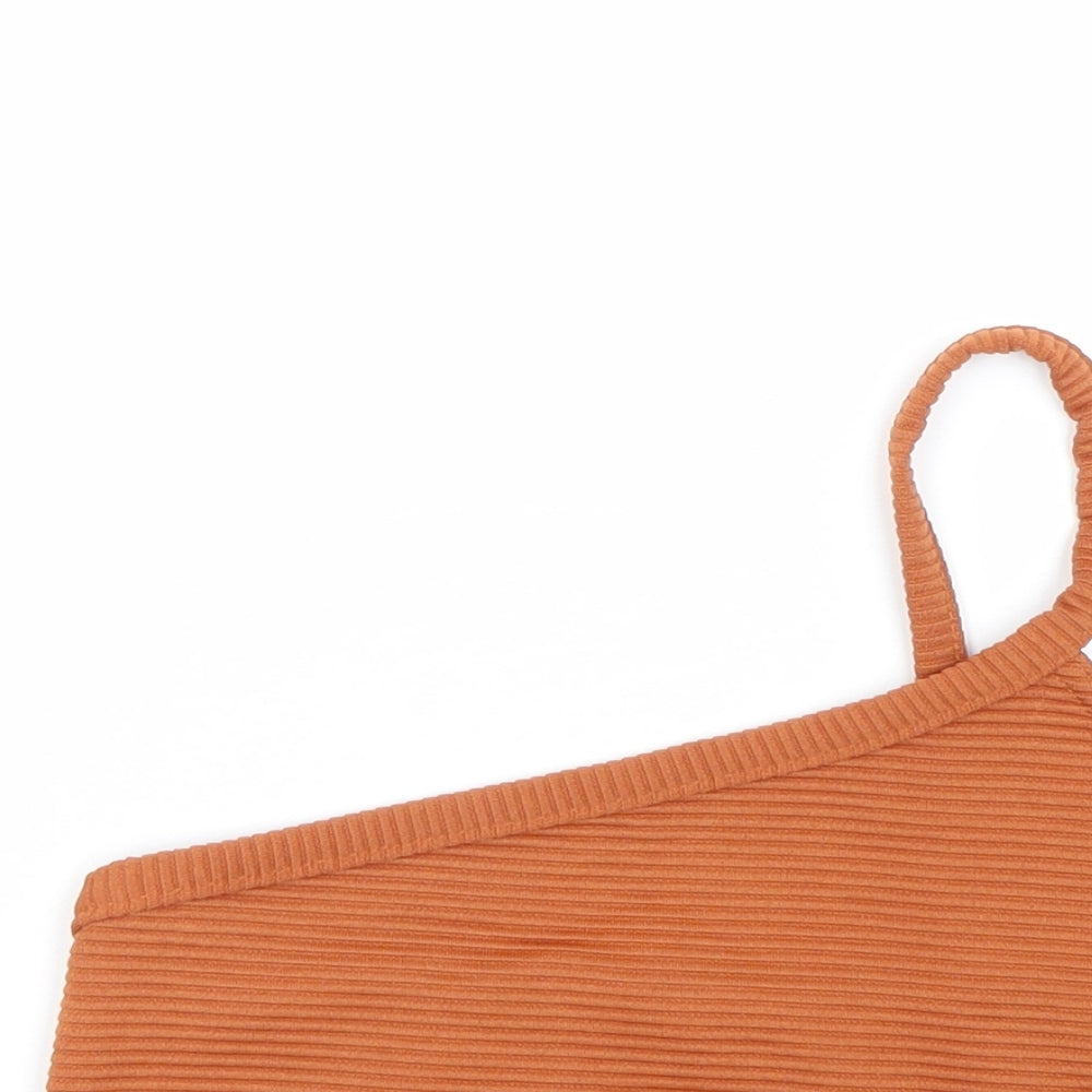 Femme Luxe Womens Brown   Cropped Tank Size 10