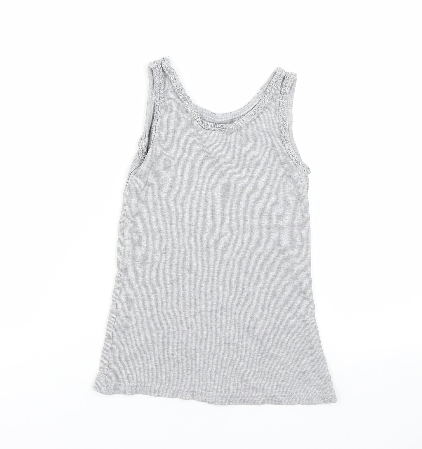 Matalan Girls Grey   Basic Tank Size 8-9 Years