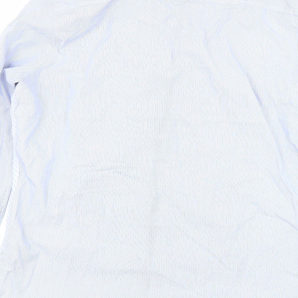 NEXT Mens Blue Striped   Dress Shirt Size XL