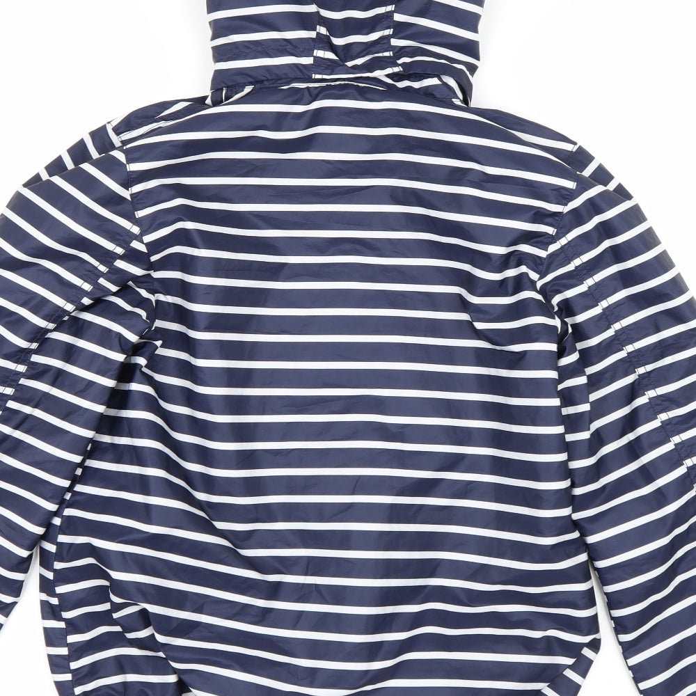 H&M Girls Blue Striped  Jacket Coat Size 14 Years