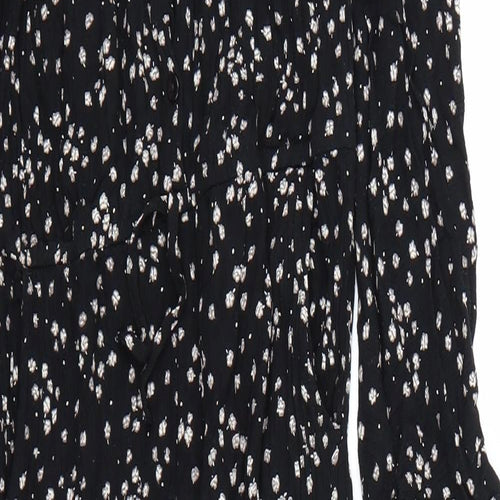 NEXT Girls Black Floral  Bodysuit One-Piece Size 15 Years