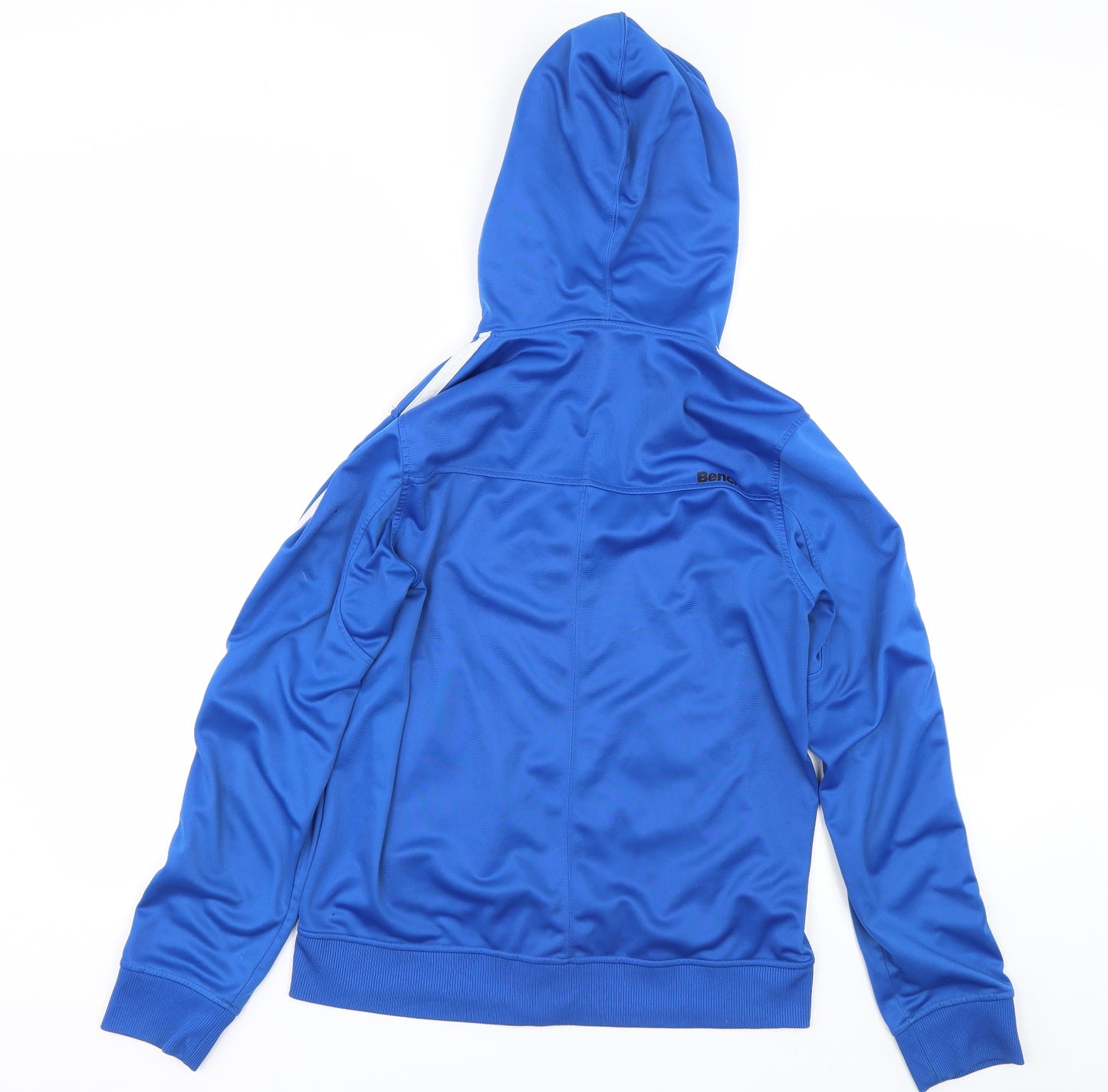 Bench Mens Blue Striped  Full Zip Hoodie Size M