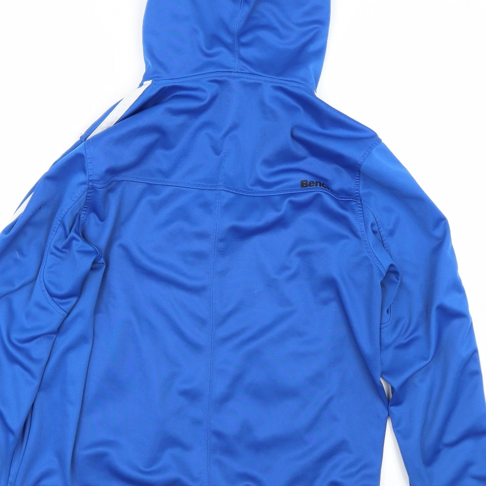 Bench Mens Blue Striped  Full Zip Hoodie Size M