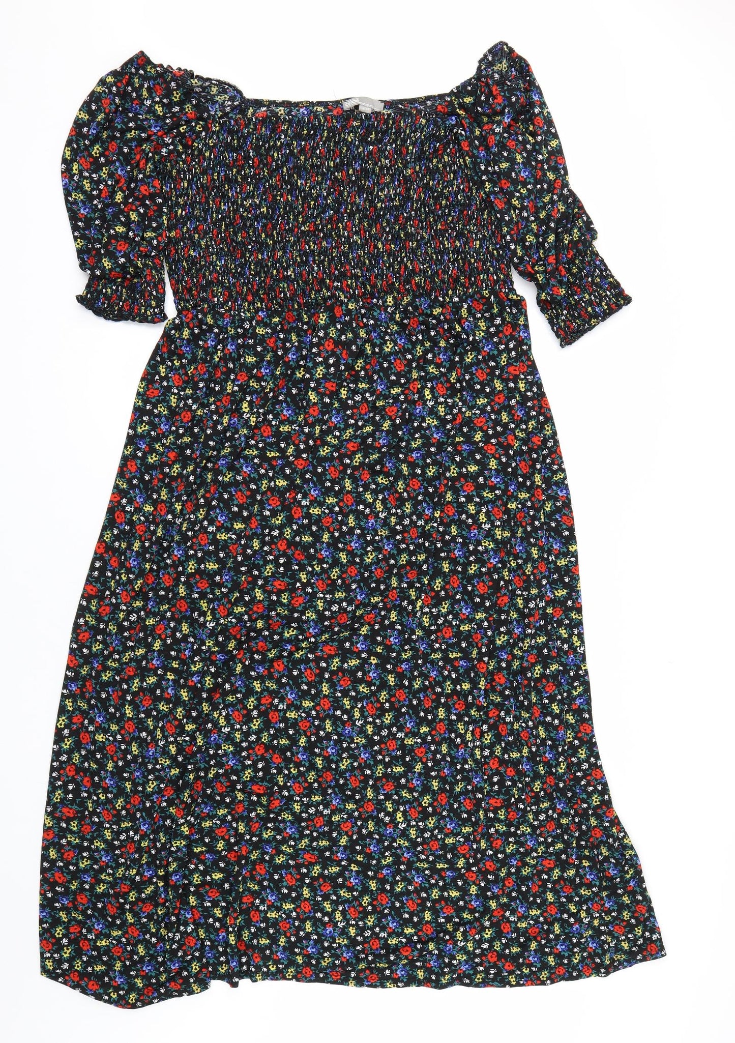 ASOS Womens Black Floral  Fit & Flare  Size 20