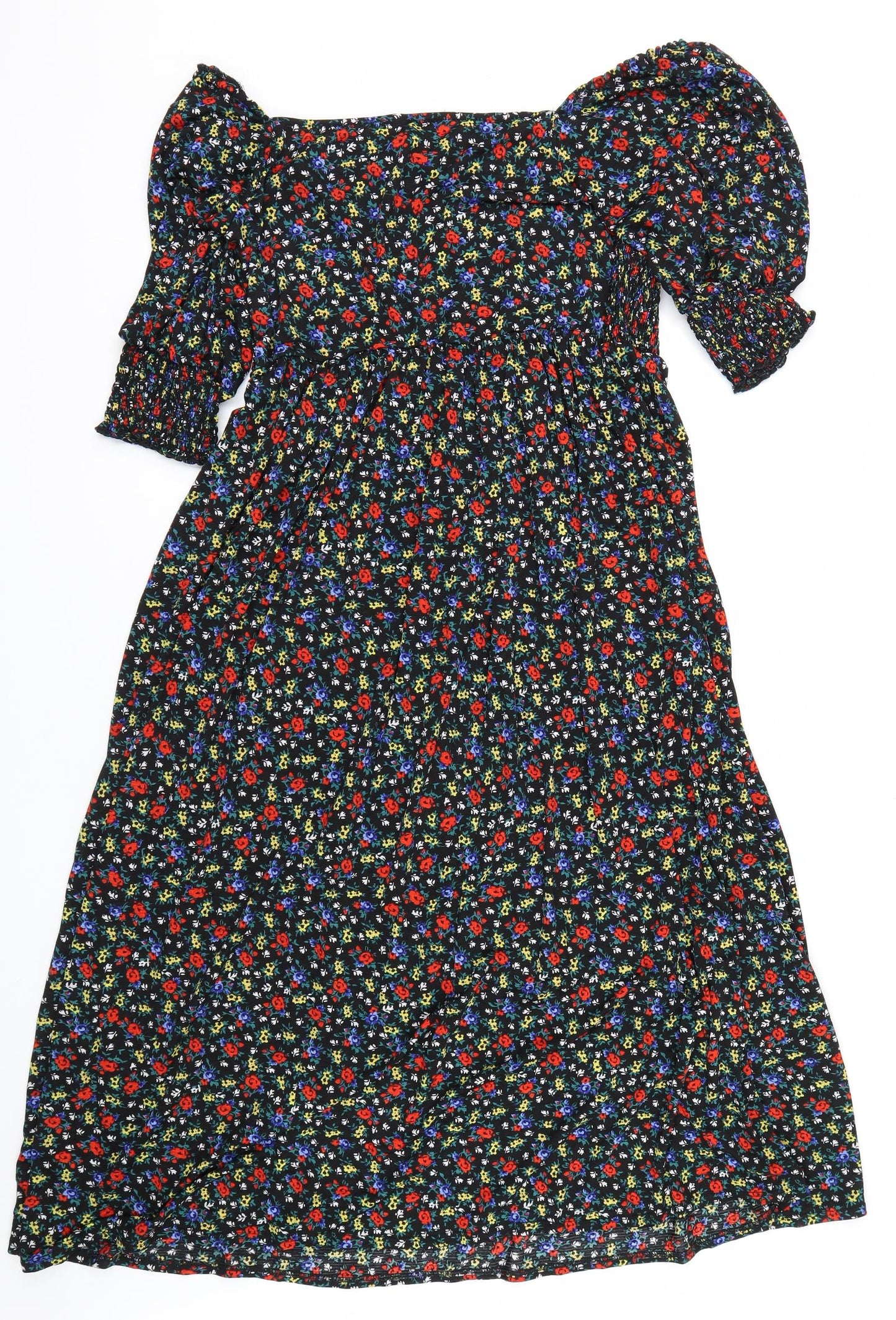 ASOS Womens Black Floral  Fit & Flare  Size 20