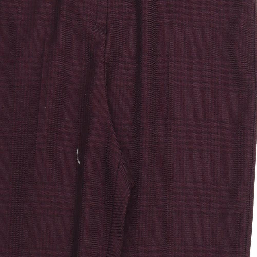 Atmosphere Womens Purple Plaid  Cropped Trousers Size 20 L28 in