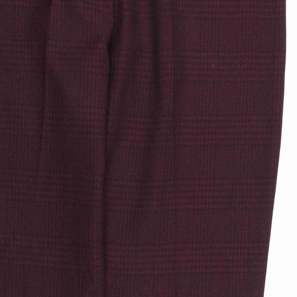 Atmosphere Womens Purple Plaid  Cropped Trousers Size 20 L28 in