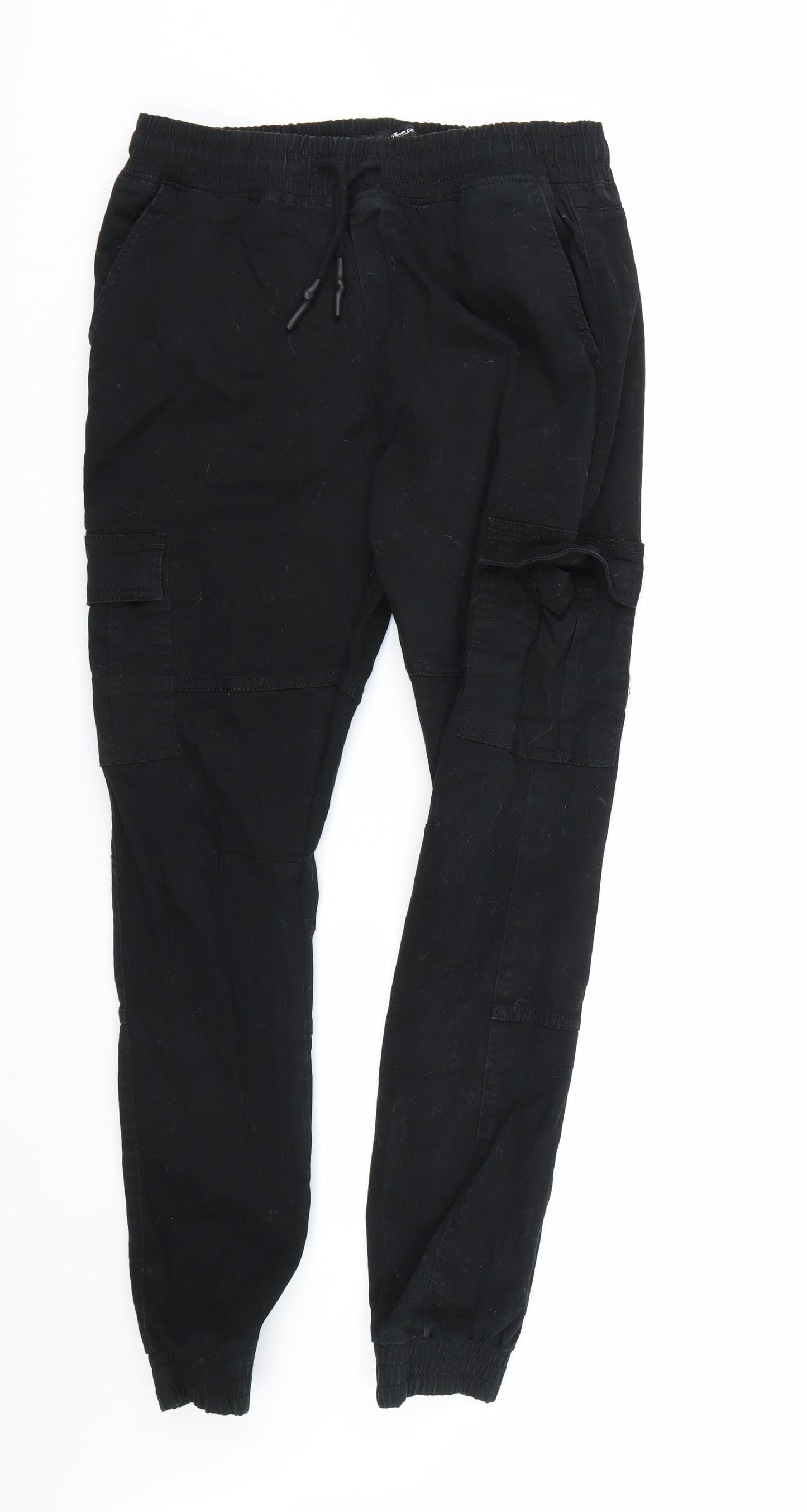 Primark Mens Black   Cargo Trousers Size S L26 in