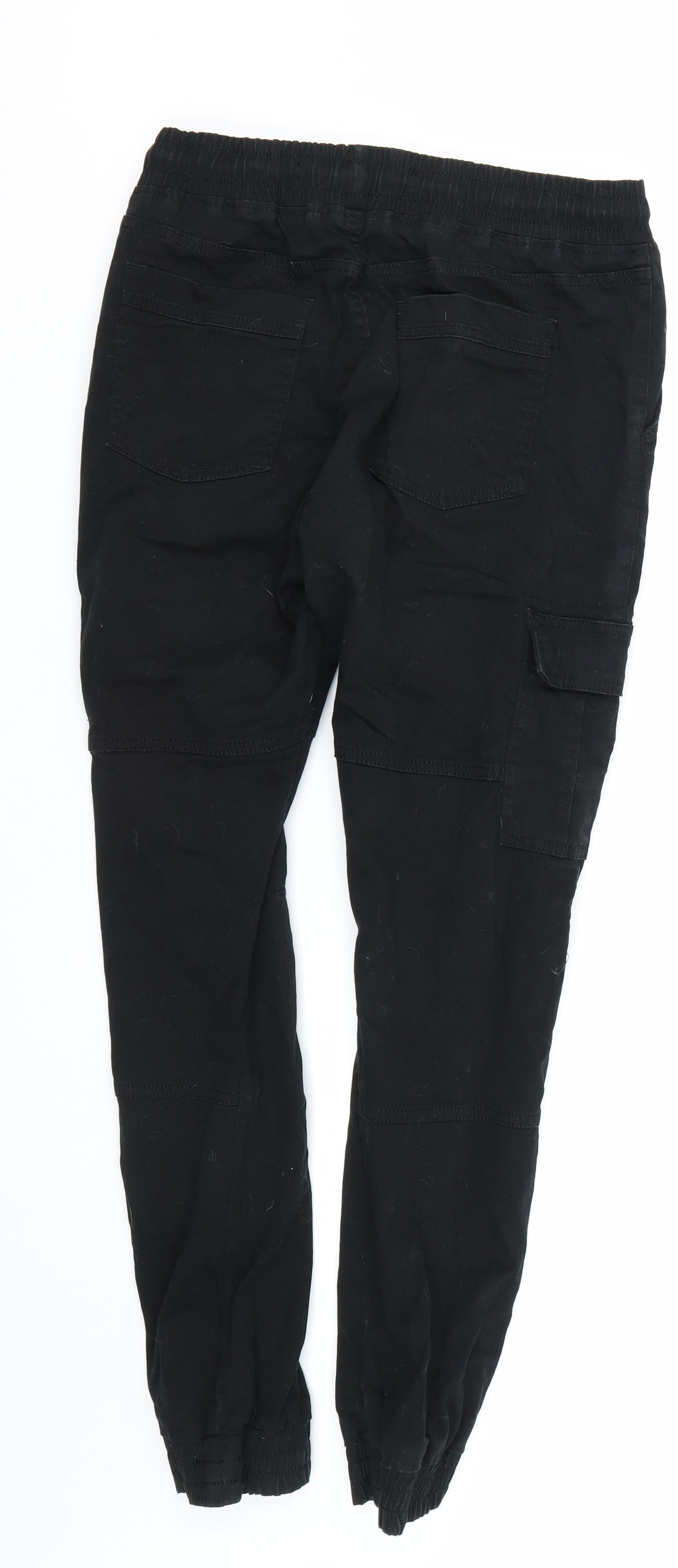 Primark Mens Black   Cargo Trousers Size S L26 in