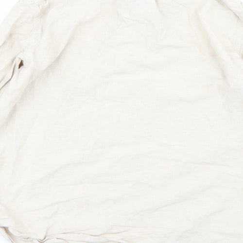 H&M Mens Beige    Button-Up Size M