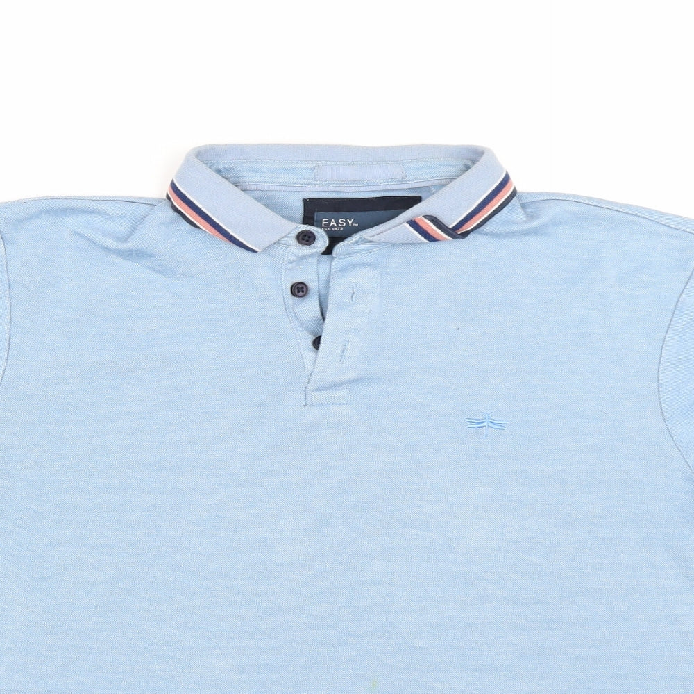 Easy Mens Blue    Polo Size M