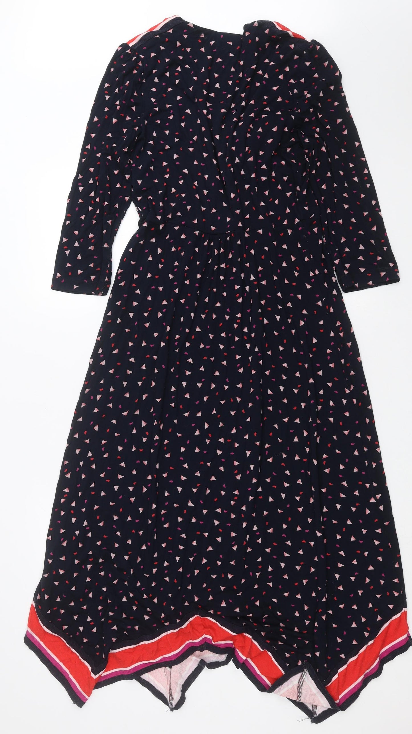 Monsoon Womens Blue Geometric  Shift  Size 12