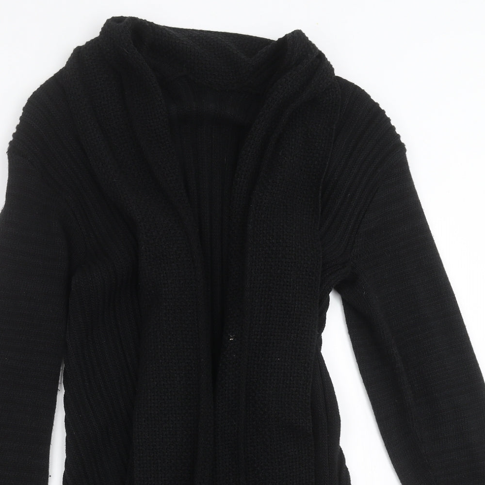 Preworn Womens Black  Knit Cardigan Jumper Size 8